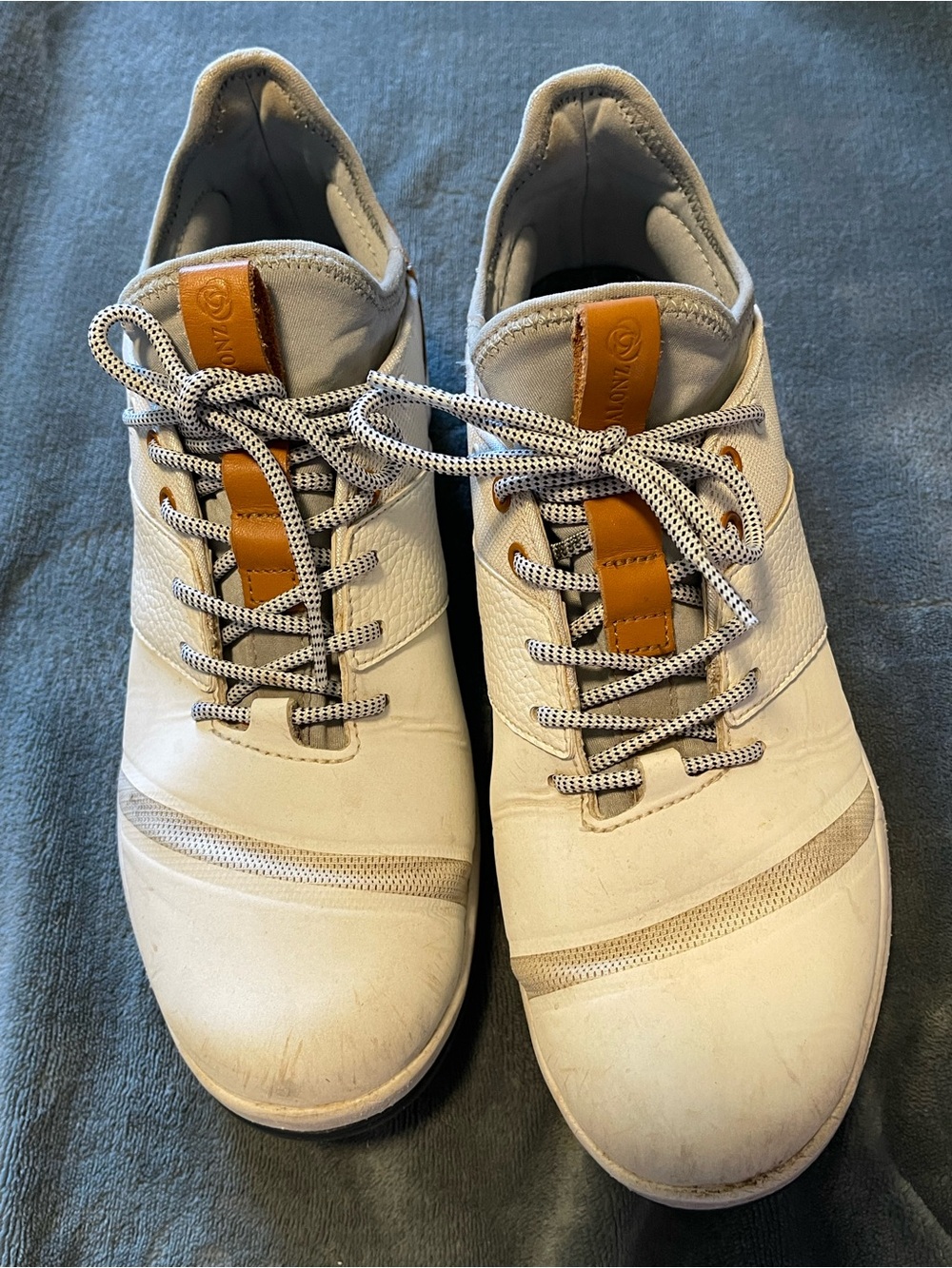 Athalonz EnVe Spikeless Golf Shoes Men’s Size 10 White/Tan - Picture 3 of 8
